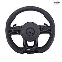 AMG кожен спортен волан за Mercedes C CLA CLS E G GLC GLS GLE Old touch черен– 0239